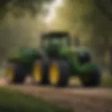 Articulating tractor showcasing its advanced design