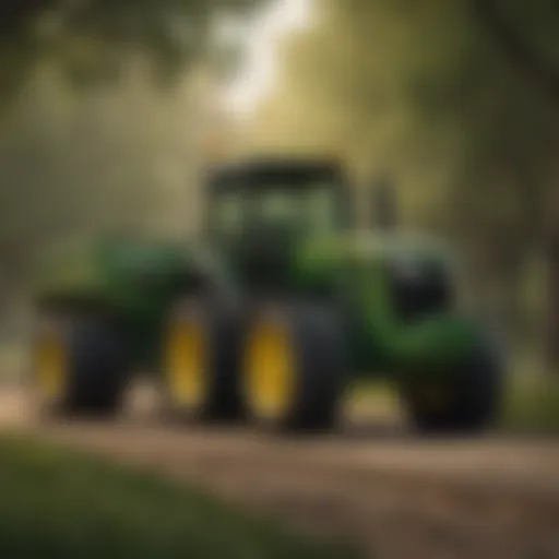 Articulating tractor showcasing its advanced design
