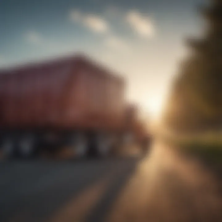 A professional dump trailer driver demonstrating skill in maneuvering