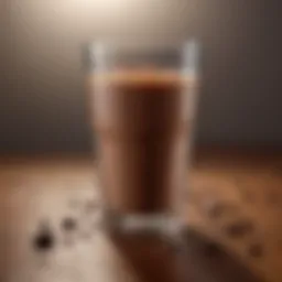 Nutritional breakdown of chocolate milk highlighting carbohydrate content