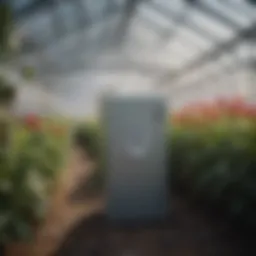 Single electrical box in a modern greenhouse