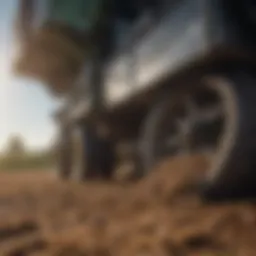 Detailed view of the silage bagger machine showcasing its components