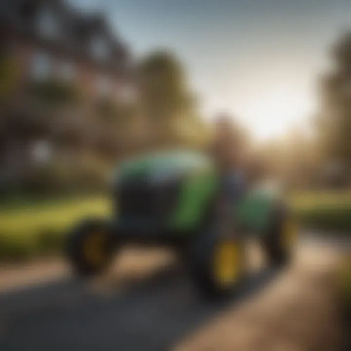 Maintenance check of a used John Deere rider mower