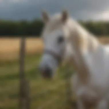Maintenance routine for white horse fence wire in an agricultural setting
