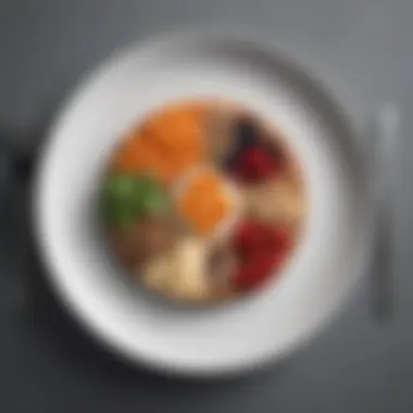 Creating a Balanced Diet Diagram showing a balanced plate with food groups