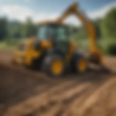 Enhancing Farming Productivity with Backhoe Backhoe attachment enhancing productivity in a farming setting