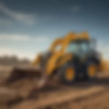 Different types of backhoe attachments displayed for comparison