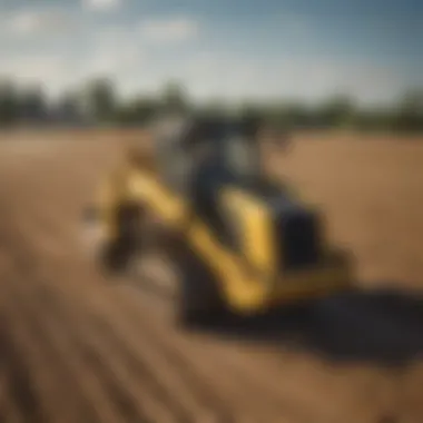 Vermeer Mini Track Loader Maneuvering in Crop Fields Vermeer mini track loader navigating through crops