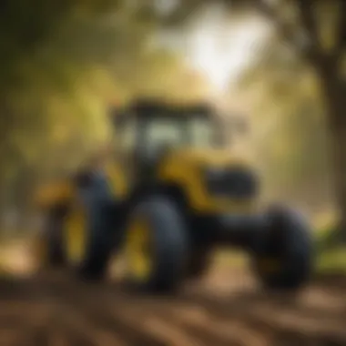 Different models of Vermeer tractors displayed in agricultural settings