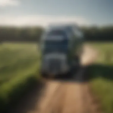 Volvo trucks in an agricultural setting