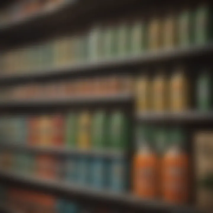 Different brands of insecticidal soap on a store shelf