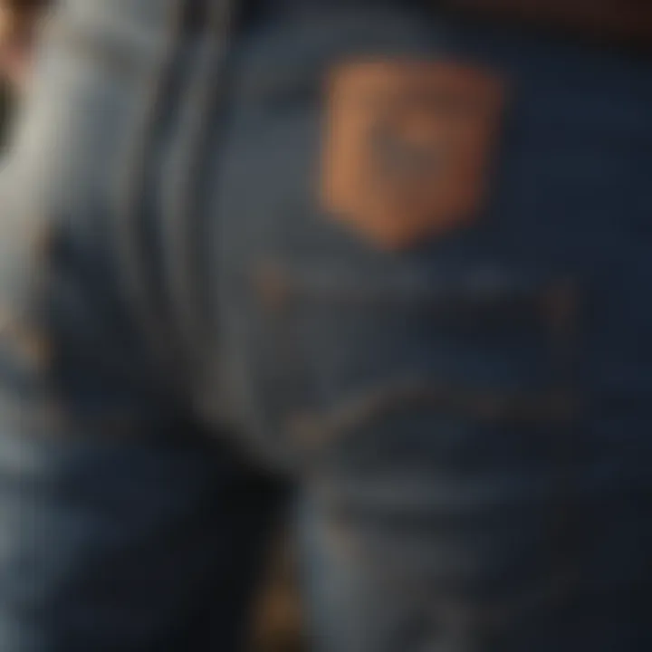 Authenticity labels on Wrangler jeans